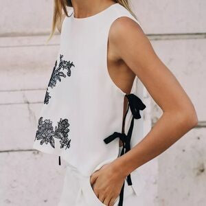 Zara Tassle Embrioded Shirt