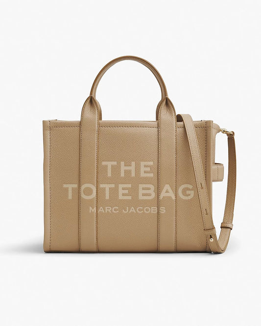 Marc Jacobs Leather Medium Tote Bag- Camel