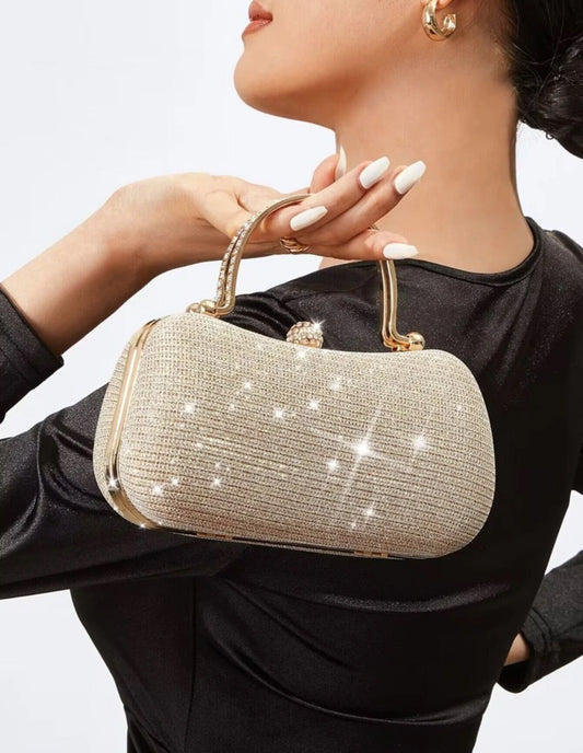 SHEIN Lightweight Busines Rhinestone Decor Bucket Bag