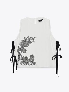 Zara Tassle Embrioded Shirt