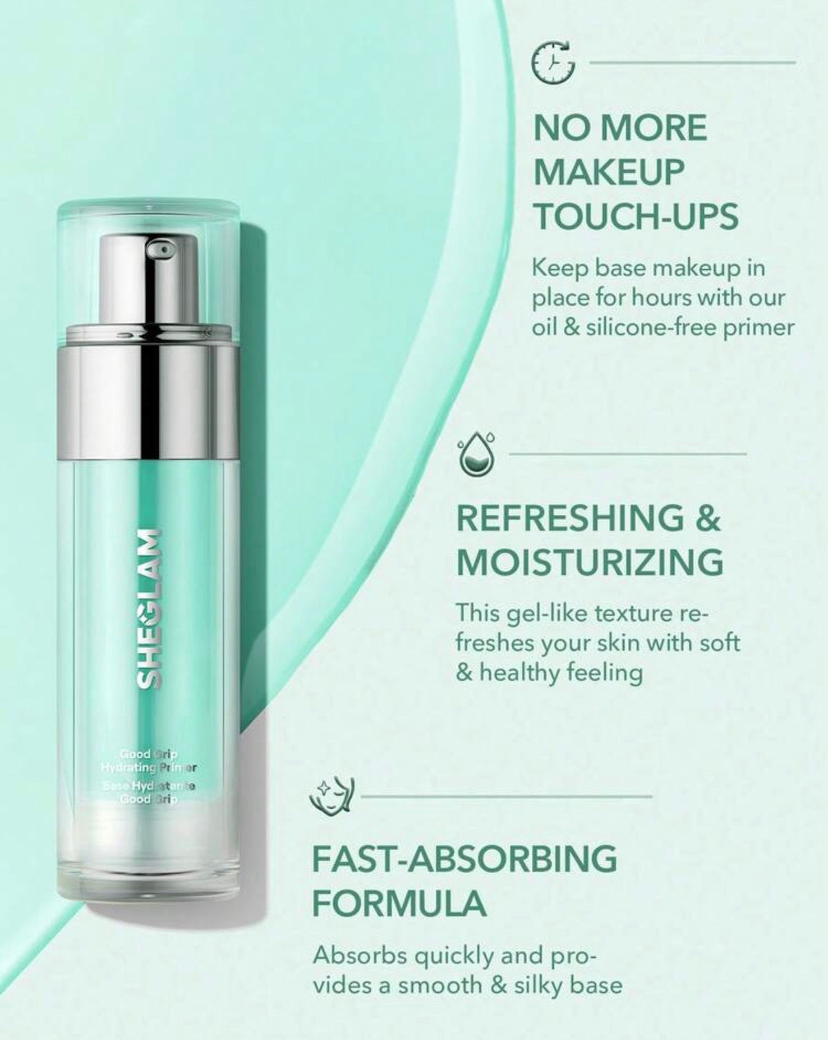 Sheglam Good Grip Hydrating primer-Mint Blue