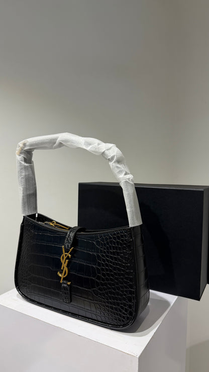 Ysl le Crocodile Leather Shoulder Bag