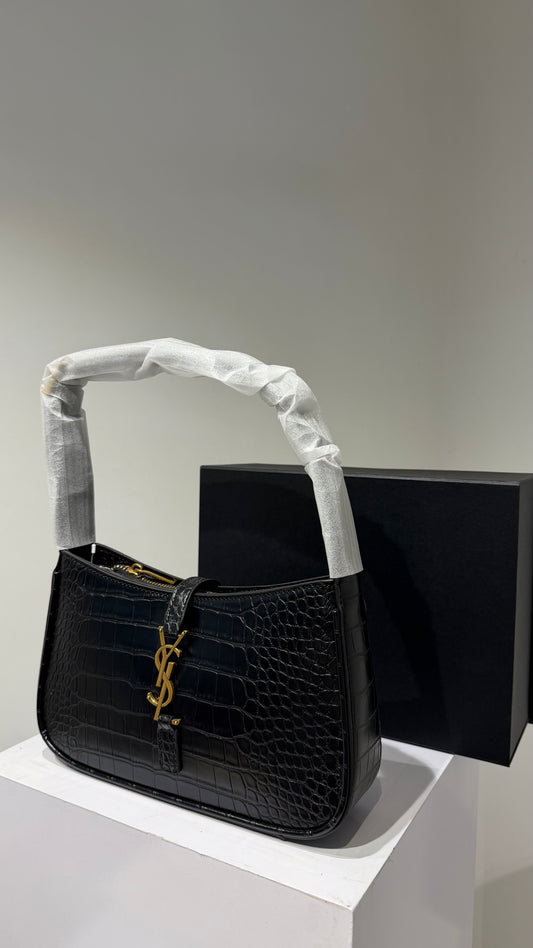 Ysl le Crocodile Leather Shoulder Bag