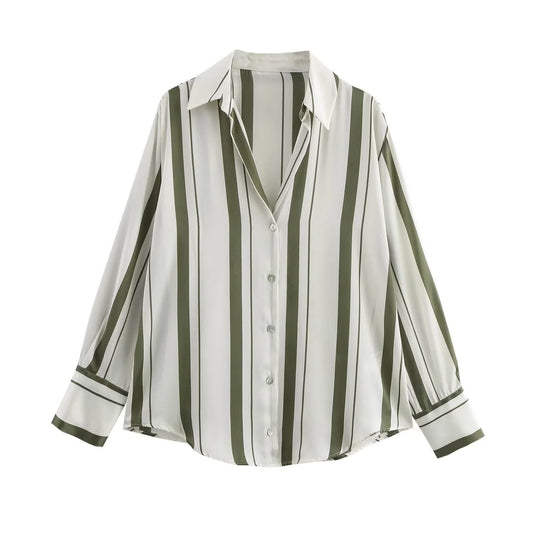 Zara Satin Striped Shirt