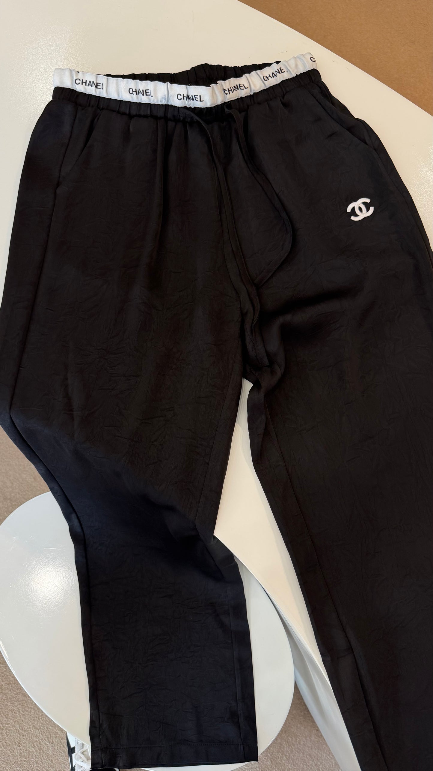 Chan-nel Wide Leg Flowy Trouser-Dupe