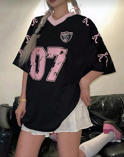 SHIEN American Sports Casual T-shirt