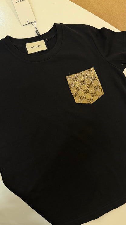 Gucci Embellished GG Black Tshirt