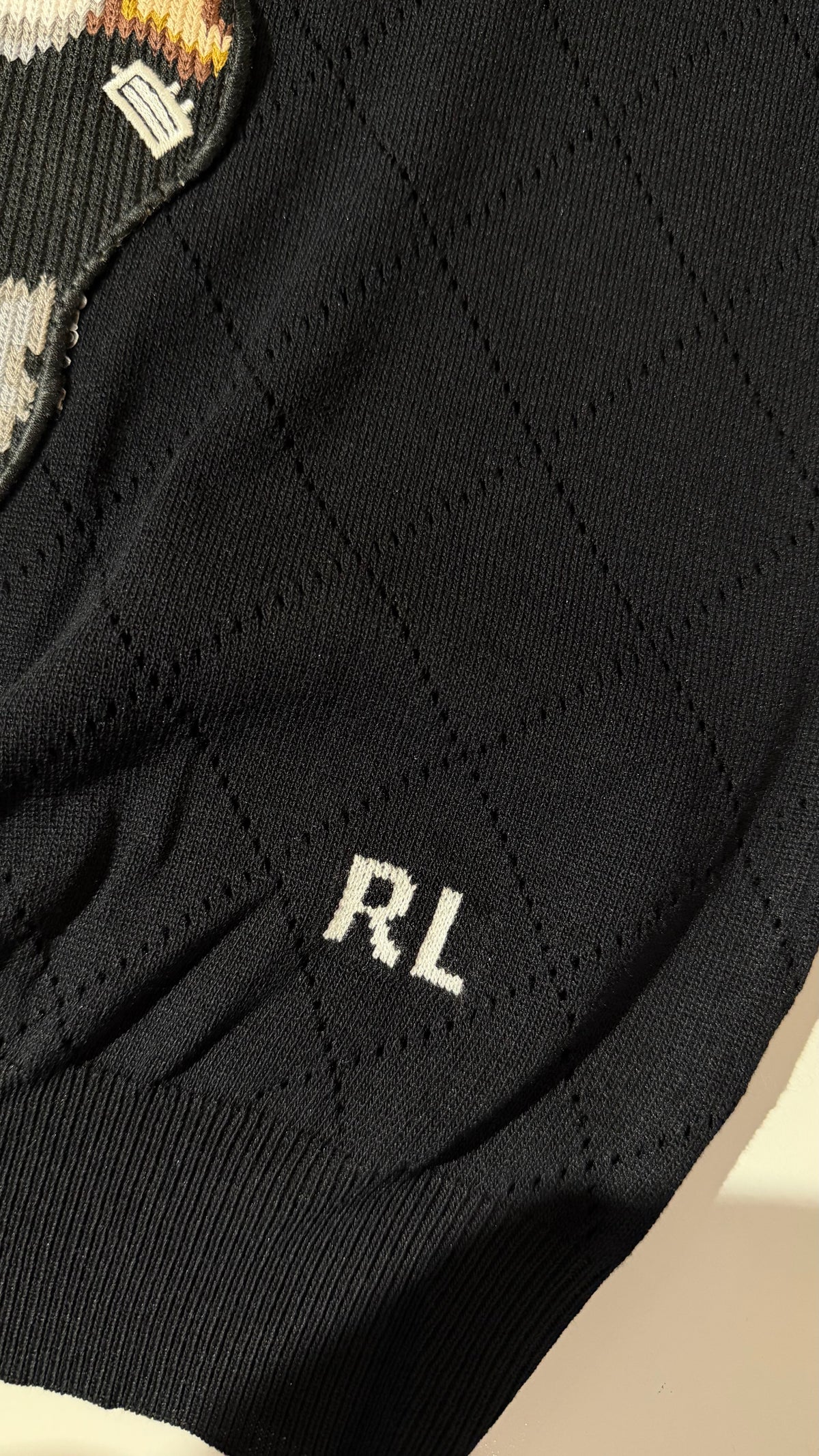 Ralph Lauren Knitted Teddy Polo-Black (Dupe)