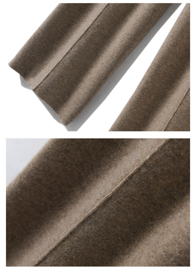 SHEIN Wide Leg Straight Wool Trouser