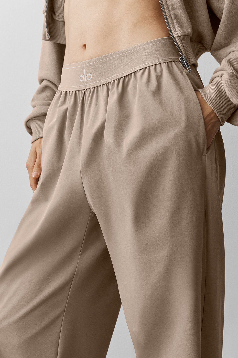 ALO Suit Up Trouser Long-Khaki