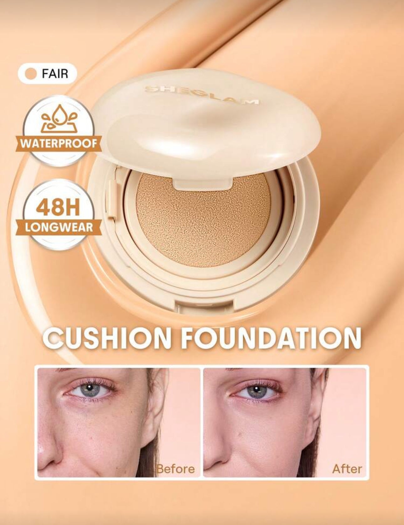 SHEGLAM Lock Go Long lasting Cushion Foundation