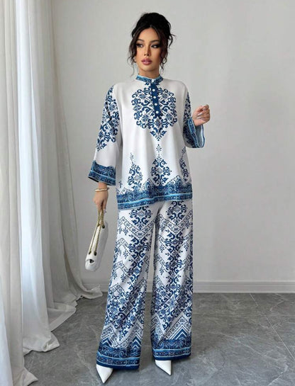 Shein Elenzga Floral Print Co-ord Set