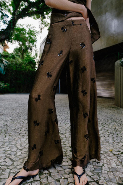 Zara Sequin Wide Leg Set