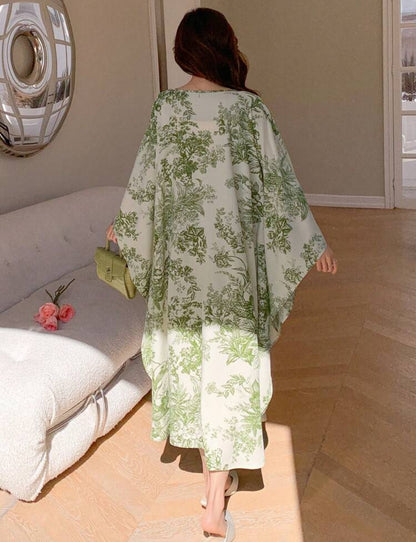 Shein Floral Loose Fit Mid-length Kaftan- Large