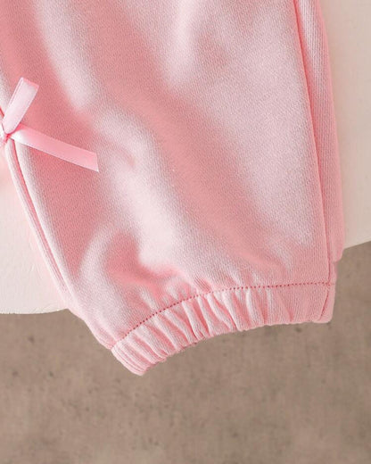 SHEIN Baby Girls Autumn Butterfly Hoodie Sweatshirts Set