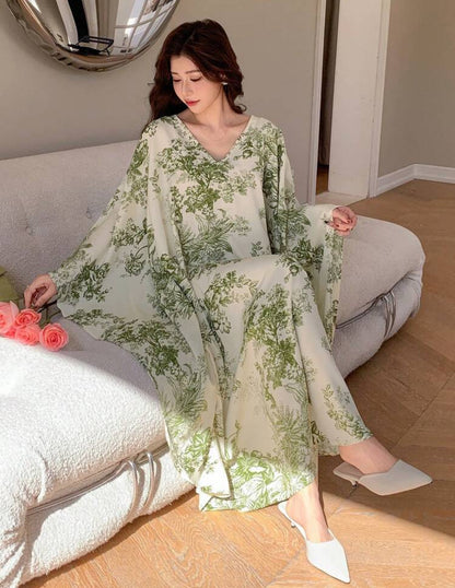 Shein Floral Loose Fit Mid-length Kaftan- Large
