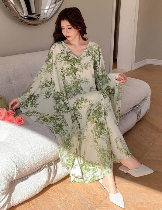 Shein Floral Loose Fit Mid-length Kaftan- Large