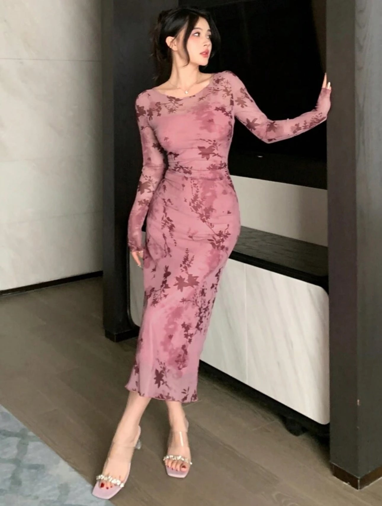 Shein Wrap Style Floral Dress