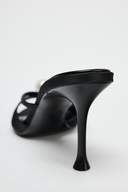 ZARA Pearl Heeled Sandals