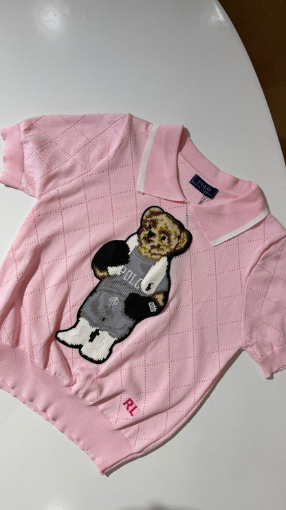 Ralph Lauren Knitted Teddy Polo-Pink (Dupe)