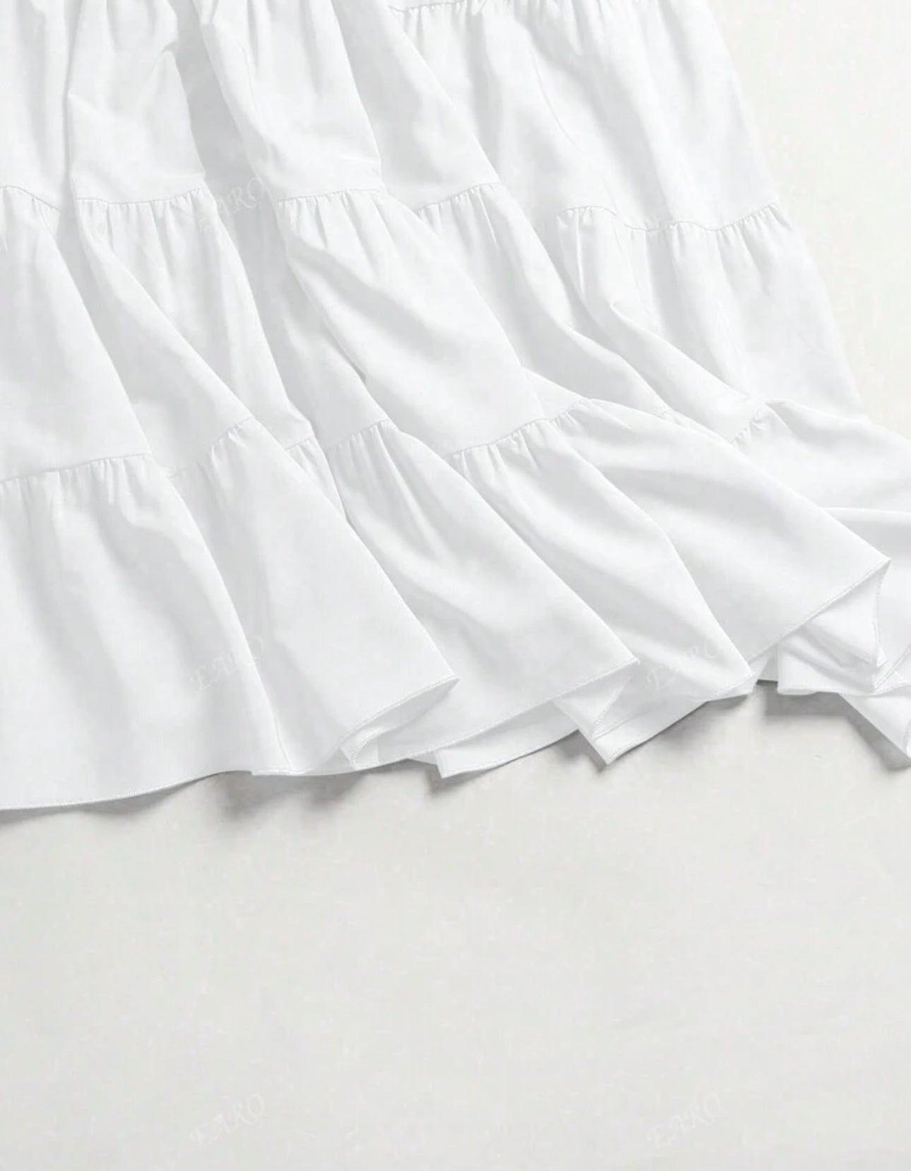 Shein Solid Color minimalist casual Skirt (White)
