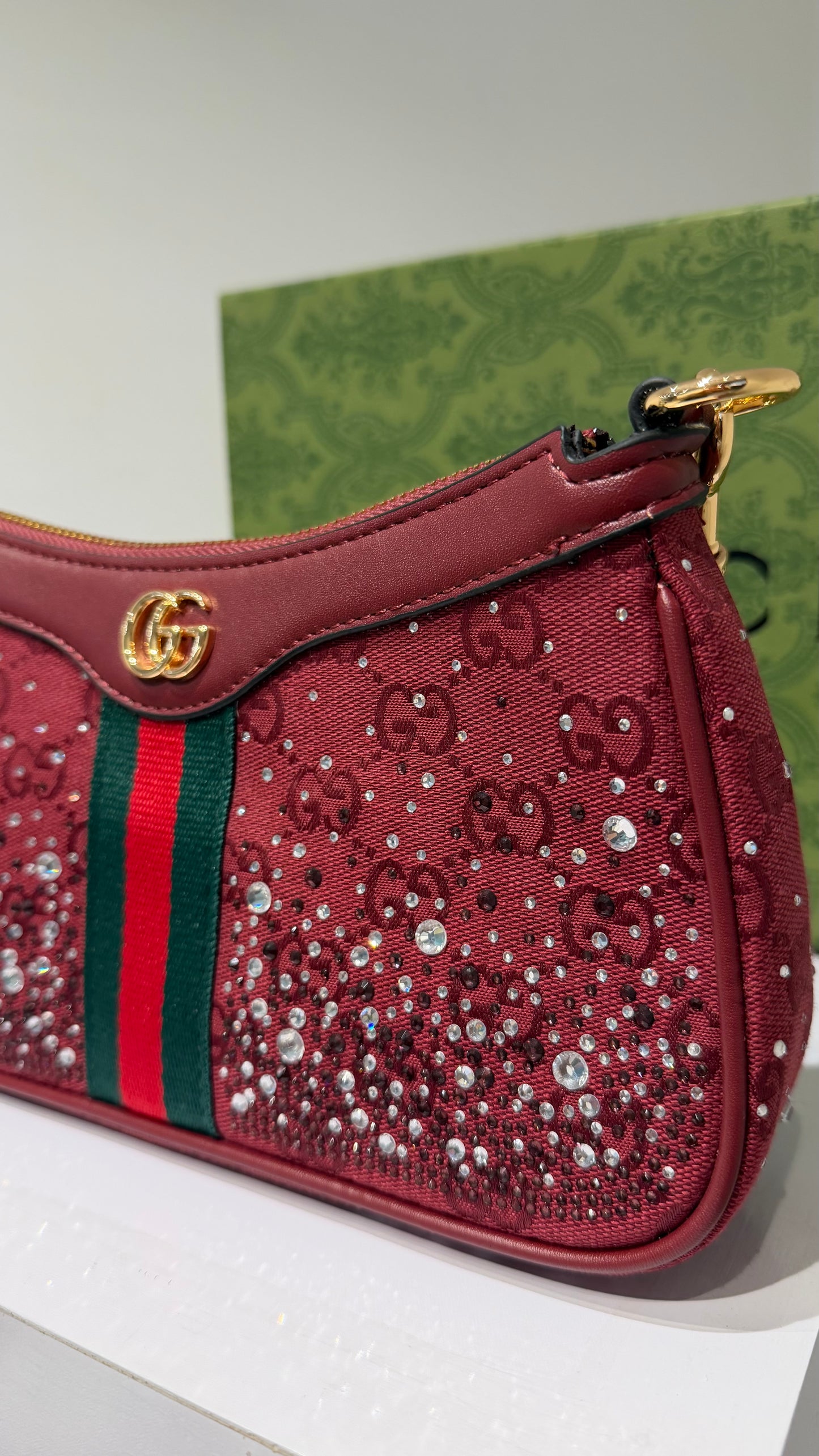 Gucci Ophidia Crystals Soulder Bag