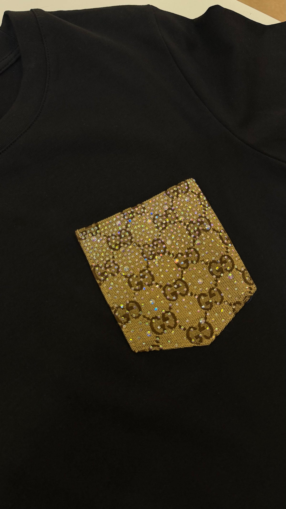 Gucci Embellished GG Black Tshirt