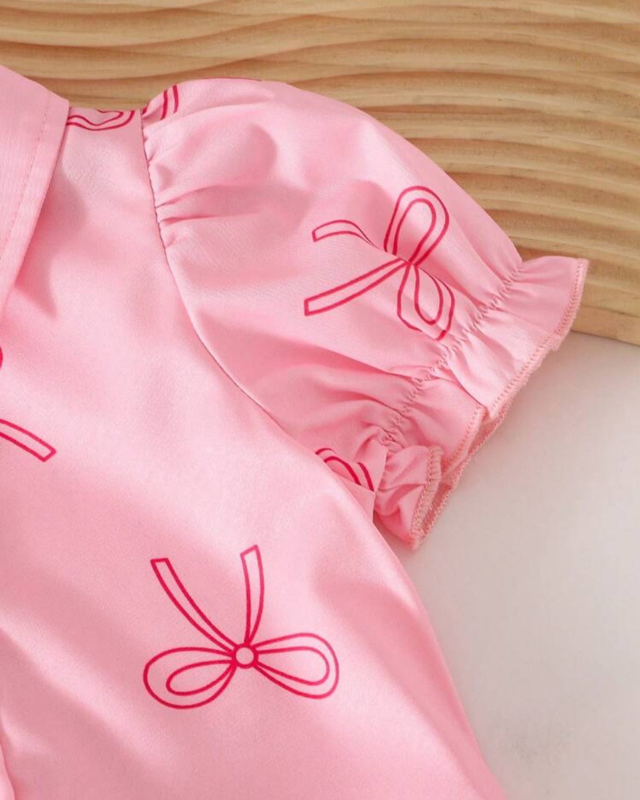 SHEIN Baby Girls Korean Style Cute Butterfly Print Short Sleeve