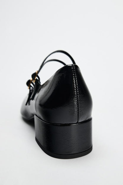 ZARA Double Strap Block Heels