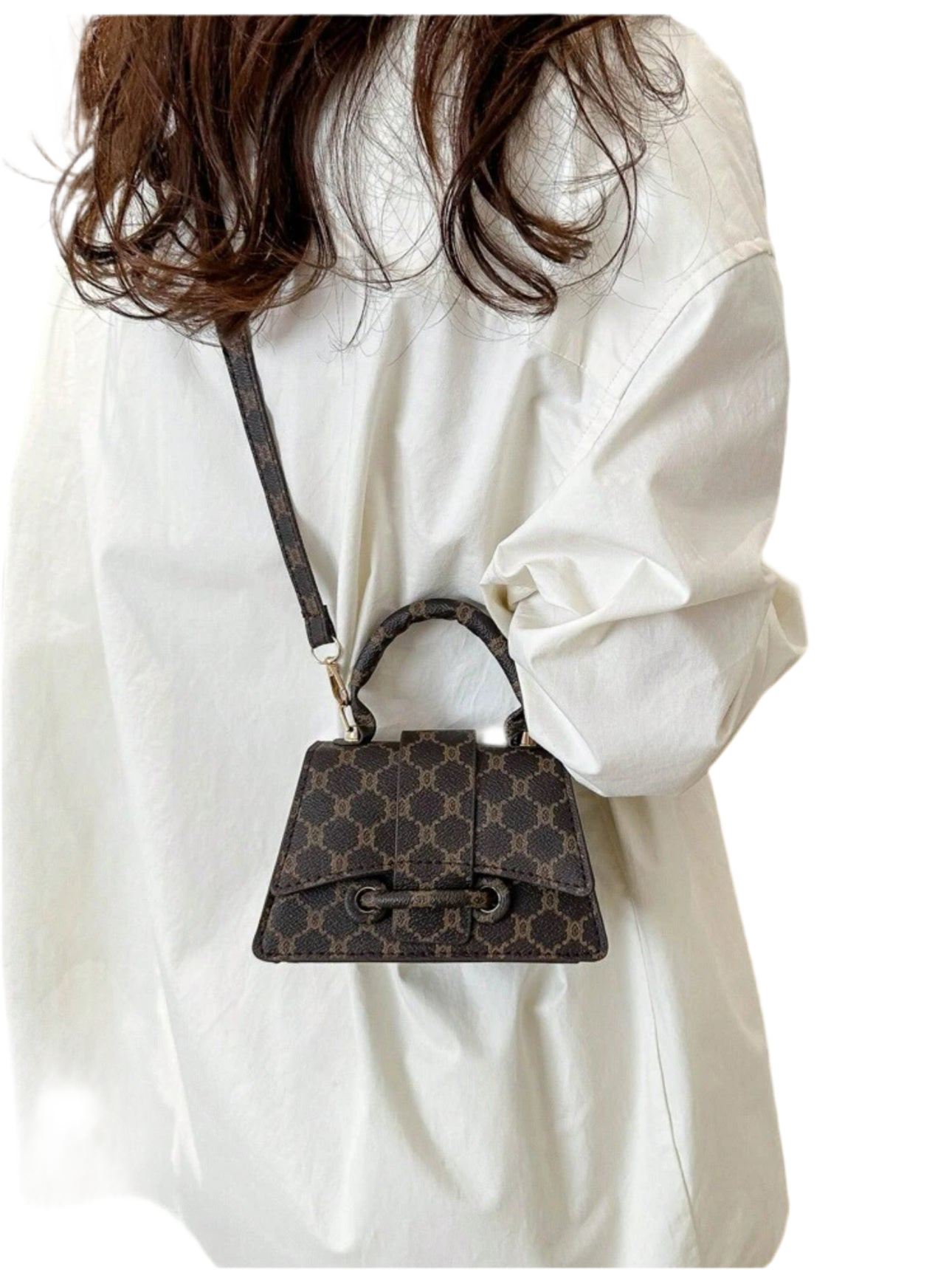 SHEIN This Year Popular Super Texture Lipstick Bag Coffe Brown