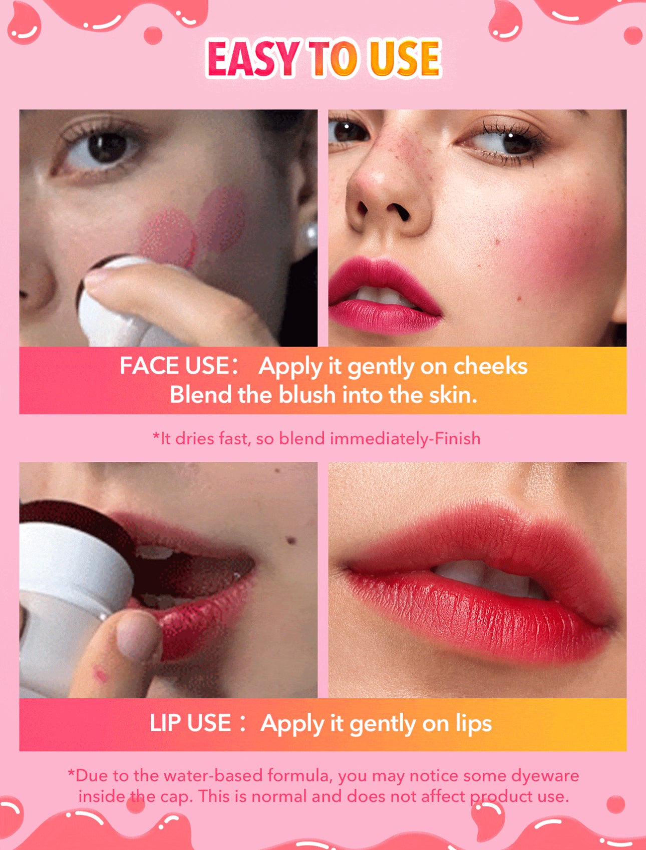 SHEGLAM Jelly-Licious hydrating lip & Blush Tint