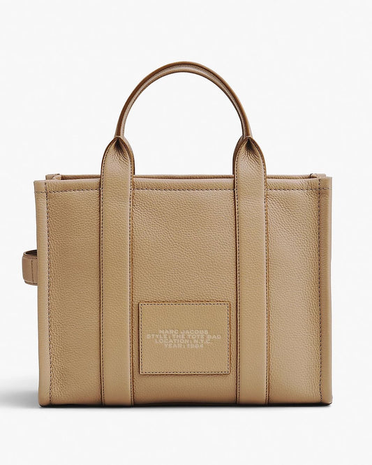 Marc Jacobs Leather Medium Tote Bag- Camel