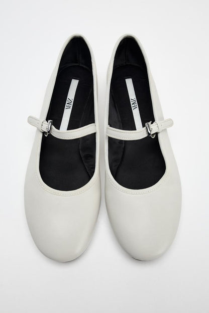 ZARA Leather Ballet Flat
