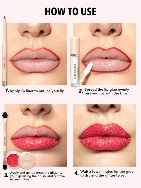 SHEGLAM Lip Dazzler Glitter Kit- Center Stage Long-Lasting Glitter L...