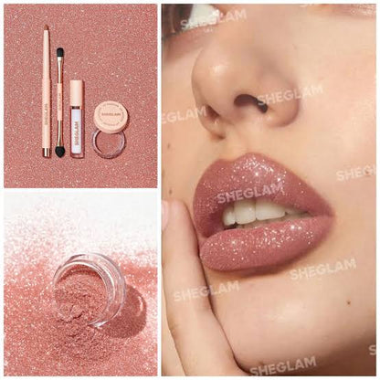 SHEGLAM Lip Dazzler Glitter Kit- Center Stage Long-Lasting Glitter L...
