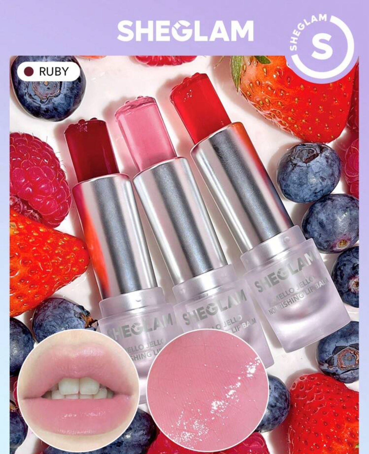 SHEGLAM Mello Jello Nourishing Lip Balm-Garnet