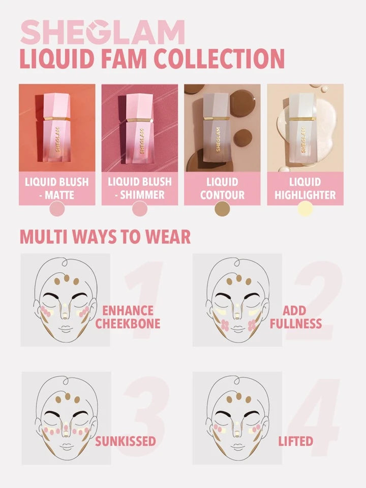 SHEGLAM Glow Bloom Liquid Highlighter-Tea Cake Gel Cream Hi....