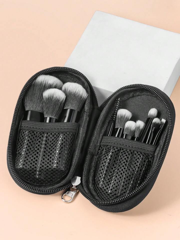 TT Makeup Brush Sets, 10pcs Minimalist Multifunctional Cosmetic Brush Wit...
