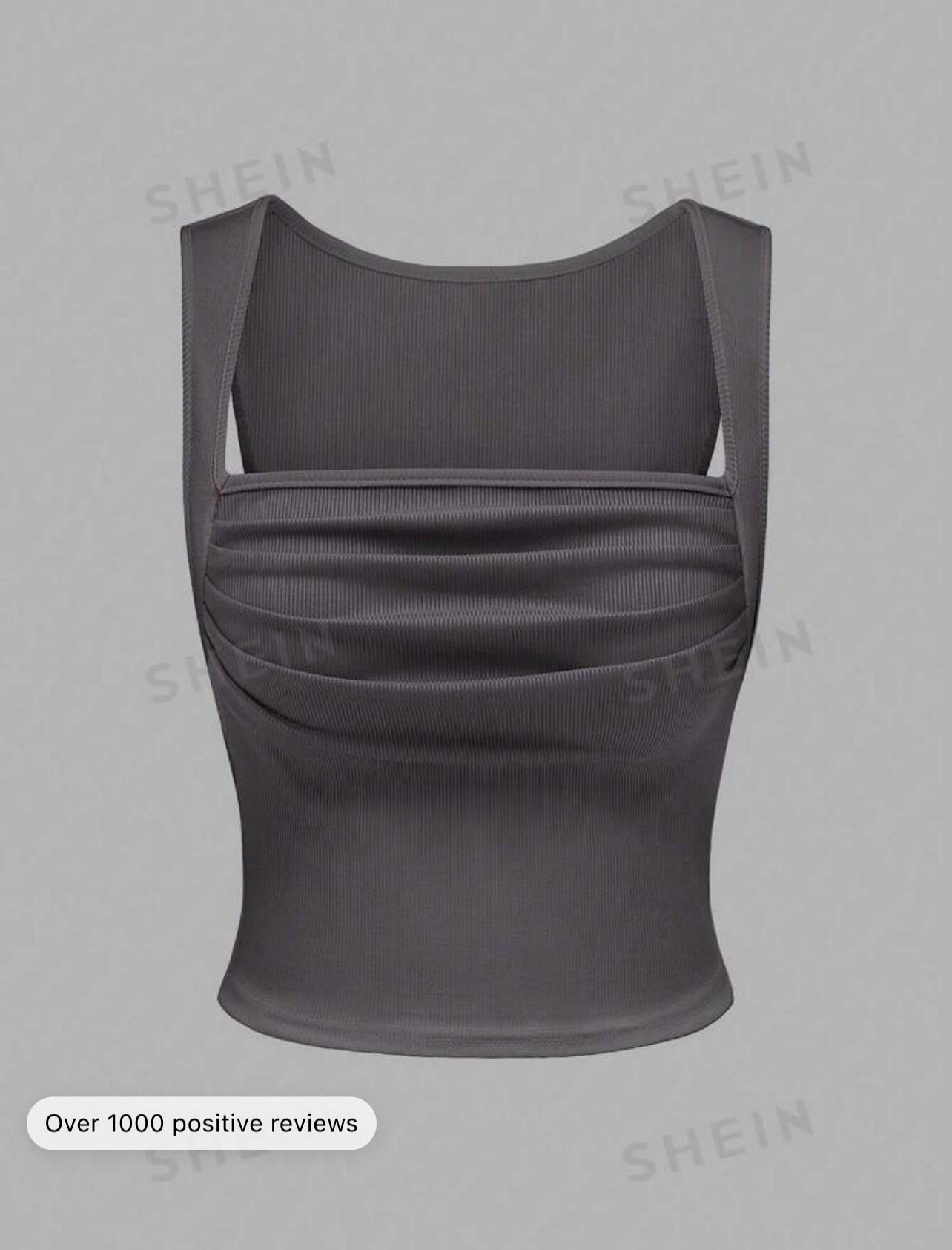 SHEIN MOD Women's Ribbed Pleated Tank Top EACH)