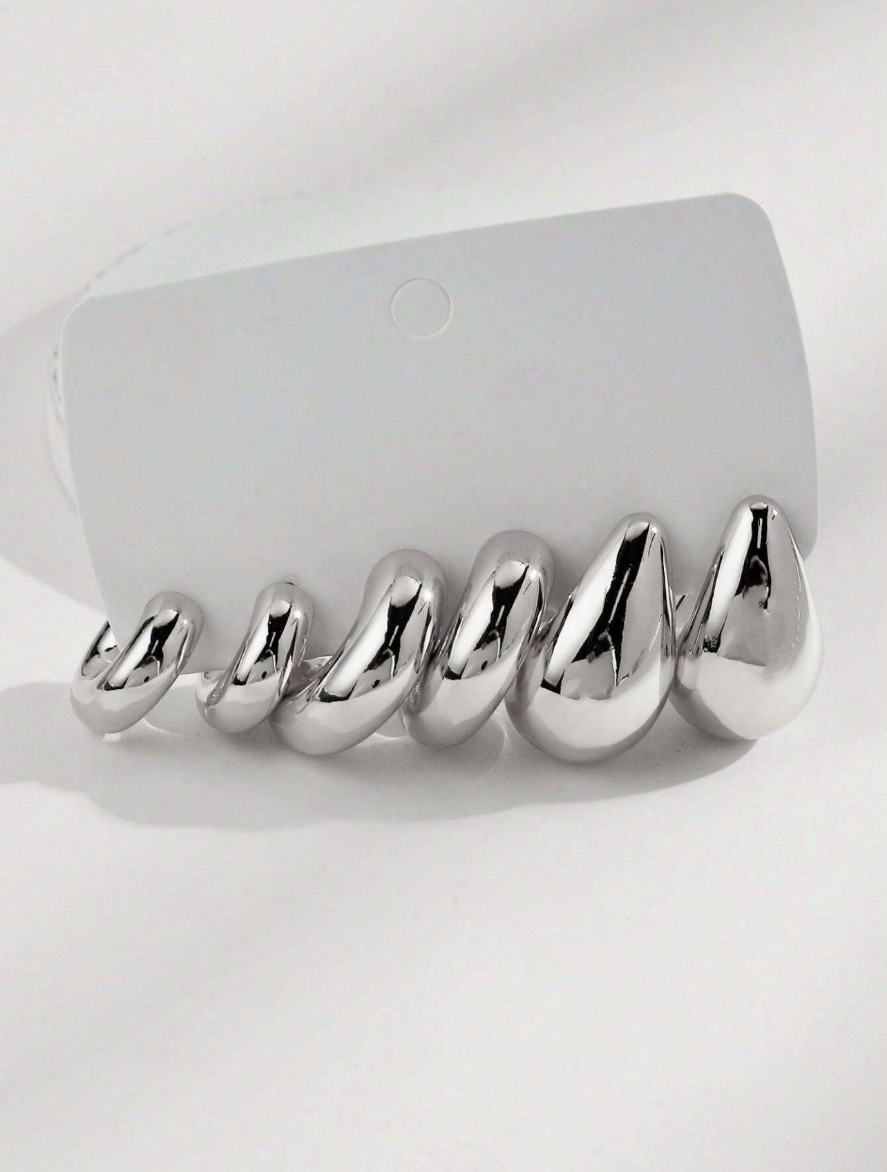 Shein Classic & Fashionable Silver C Design Minimalist Earrings Suitable