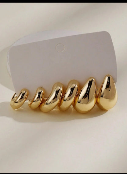 3pairs European And American Classic Fashionable C-Shaped