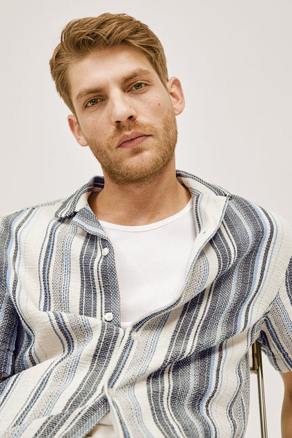 H&M Regular Fit Textured-knite resort shirt