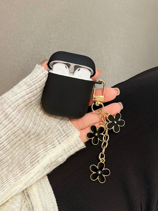 Shein Minimalist Alloy Double-Sided Flower Keychain Apple Tpu Anti-Fall Earph