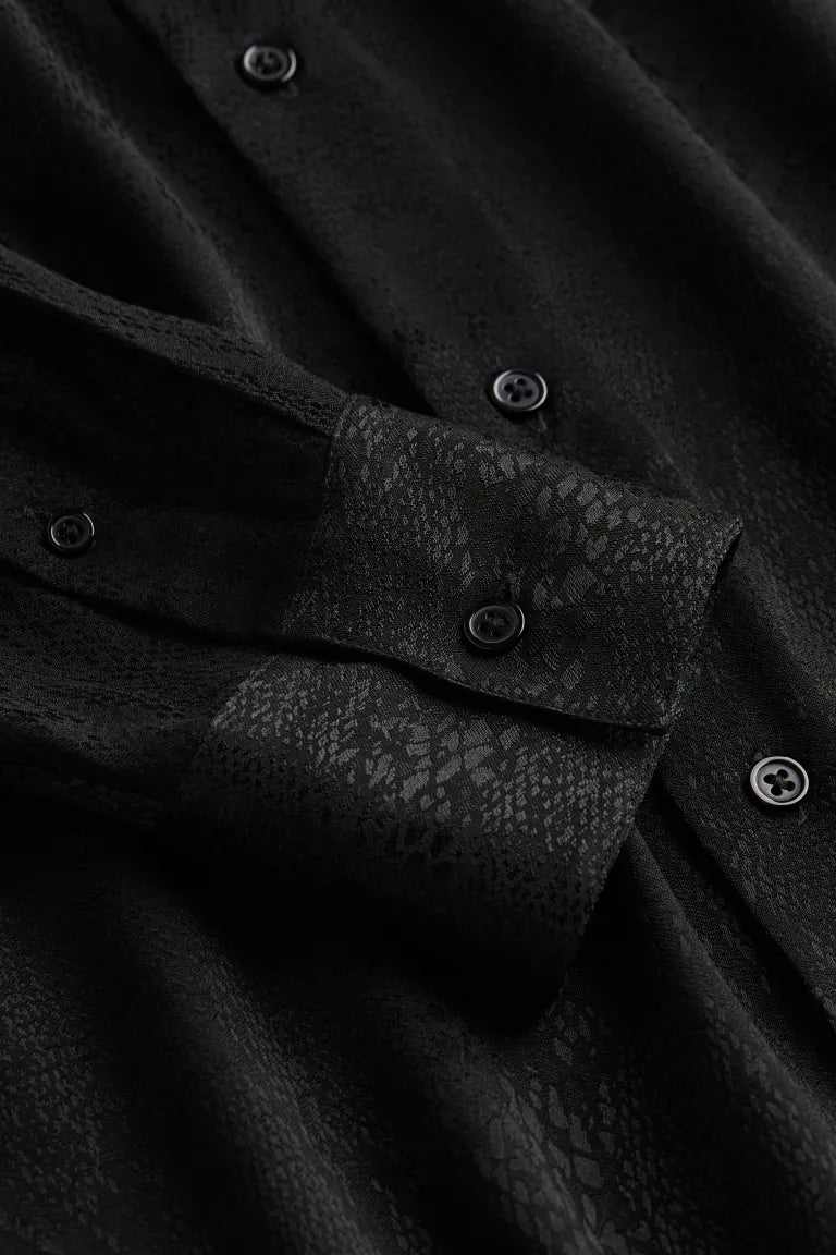 H&M Regular Fit Jacquard-weave shirt