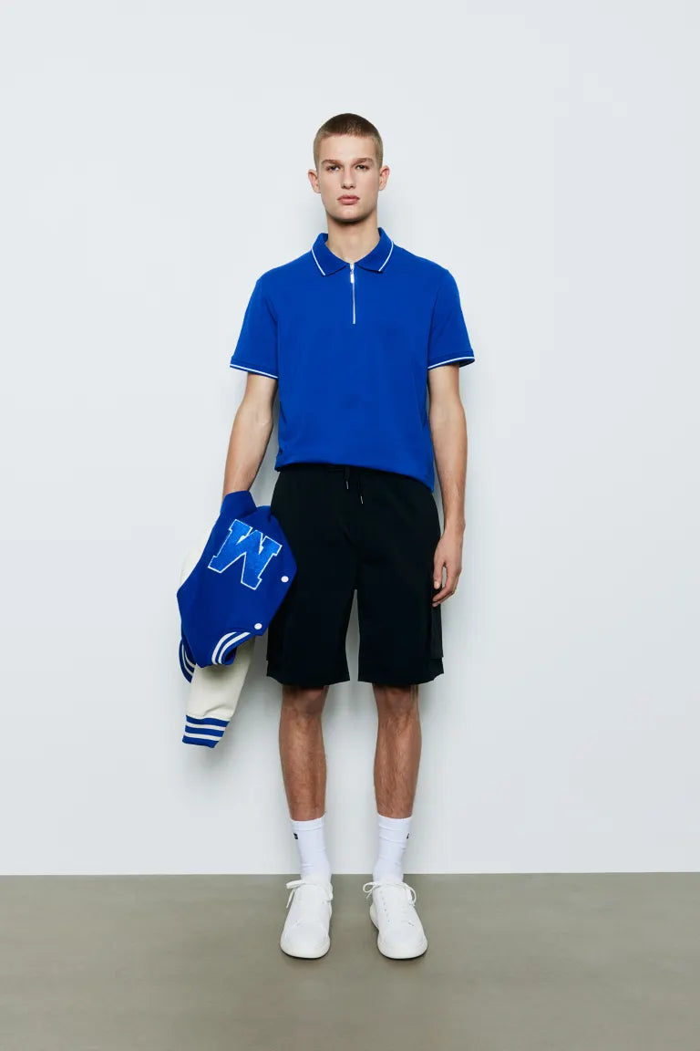 H&M Slim Fit Zip-top polo shirt