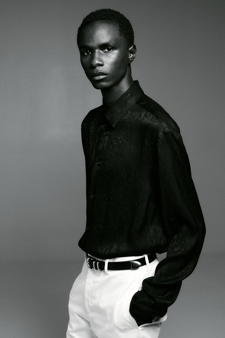 H&M Regular Fit Jacquard-weave shirt