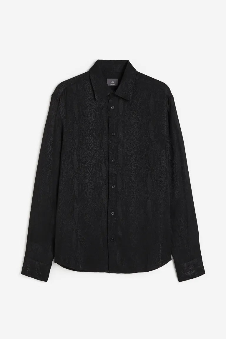 H&M Regular Fit Jacquard-weave shirt