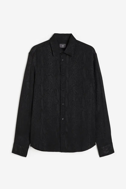 H&M Regular Fit Jacquard-weave shirt