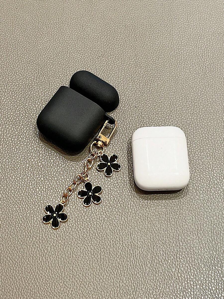 Shein Minimalist Alloy Double-Sided Flower Keychain Apple Tpu Anti-Fall Earph